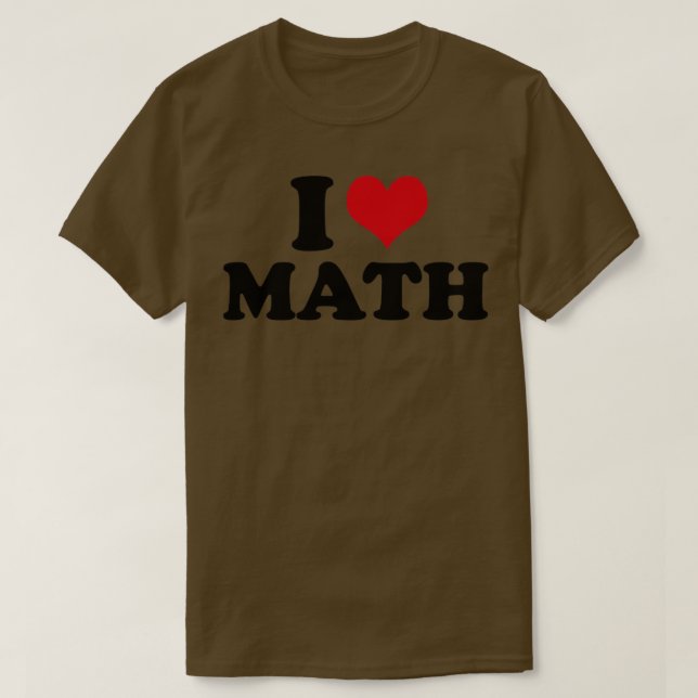 I Love Math Teacher T-Shirt (Design vorne)
