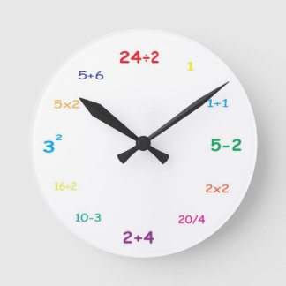 I love math! wall clock runde wanduhr