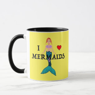 I Love Mermaids Design - Combo Mug