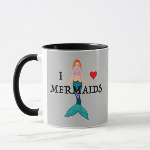I Love Mermaids Design - Combo Mug