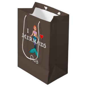 I Love Mermaids Design - Sac Cadeau - Moyen