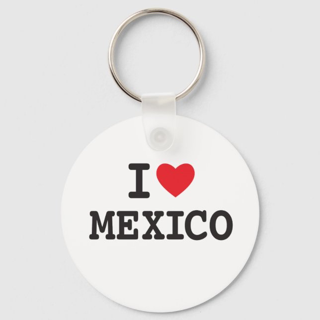 I love Mexico with heart Schlüsselanhänger (Vorderseite)