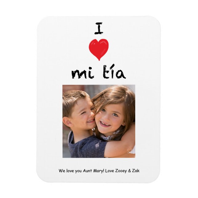 I Love Mi Tia Photo Magnet Keepsaké (Vertical)