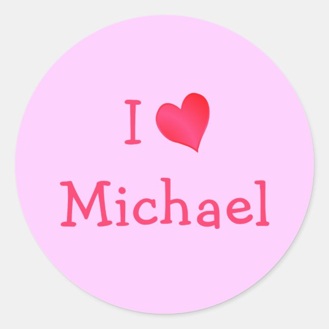 I Love Michael Sticker (Devant)