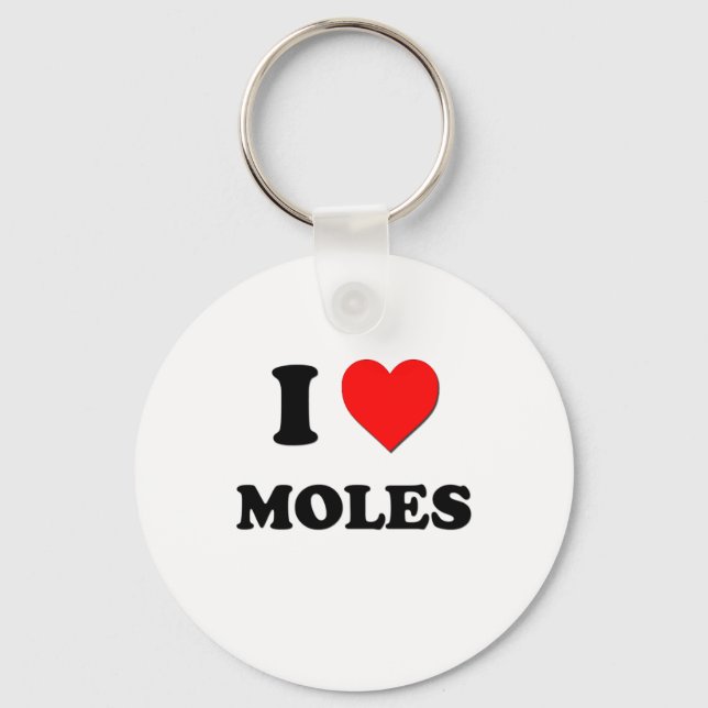 I Love Moles Schlüsselanhänger (Vorderseite)