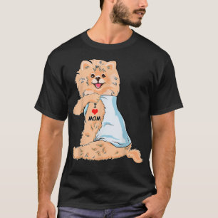 I Love Mom Tattoo German Spitz Mom Dog Mother's Da T-Shirt