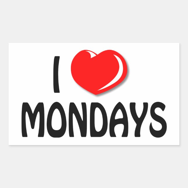 I Love Mondays Sticker (Devant)
