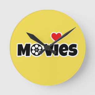 I love Movies Runde Wanduhr