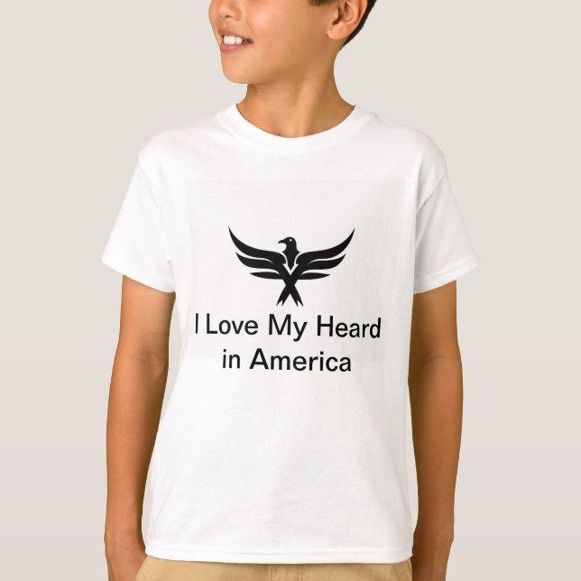 I Love My America T-Shirt Design avec aigle (Devant)