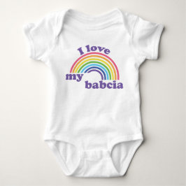 I Love My Babcia - Cute Rainbow Baby Strampler