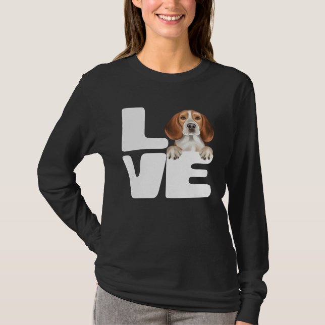 I Love My Beagle Dog T-Shirt (Vorderseite)
