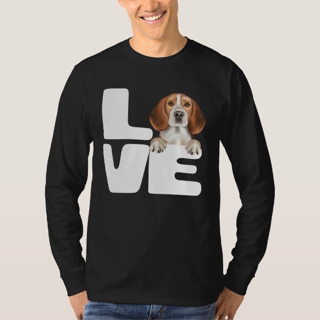 I Love My Beagle Dog T-Shirt (Vorderseite)