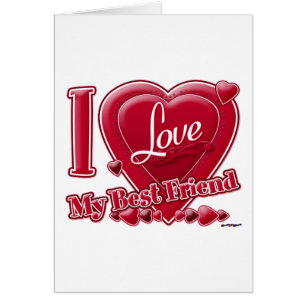 I Love My Best Friend rouge - coeur