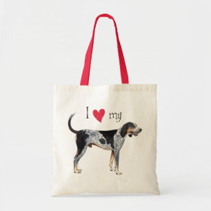I Love my Bluetick Coonhound Tragetasche