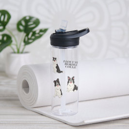 I Love My Border Collie Travel Water Bottle Trinkflasche