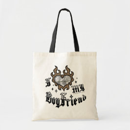 I Love My Boyfriend - Cheetah - DingusDesign Tragetasche