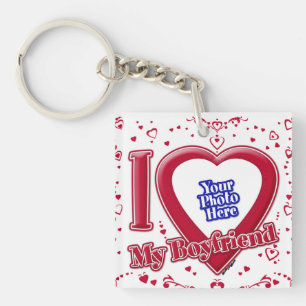 I Love My Boyfriend Photo Coeurs rouges