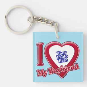 I Love My Boyfriend Photo Red Heart Blue Horizon