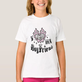 I Love My Boyfriend - Pink - DingusDesign  T-Shirt