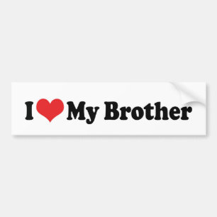 I Love My Brother Bumper Sticker