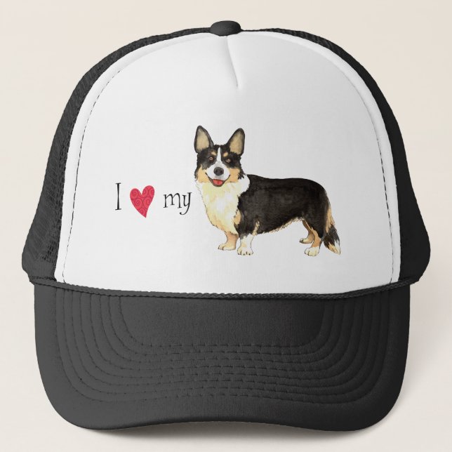 I Love my Cardigan Welsh Corgi Truckerkappe (Vorderseite)