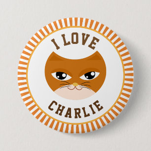 I love my cat button
