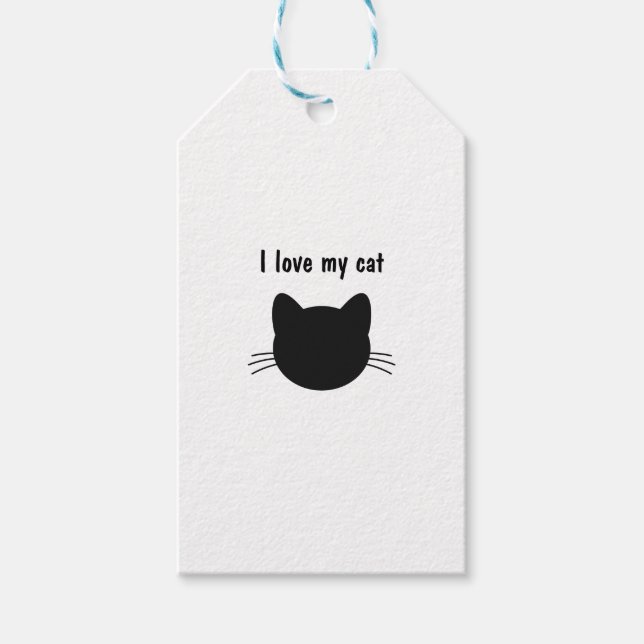 I love my cat geschenkanhänger (Vorderseite)