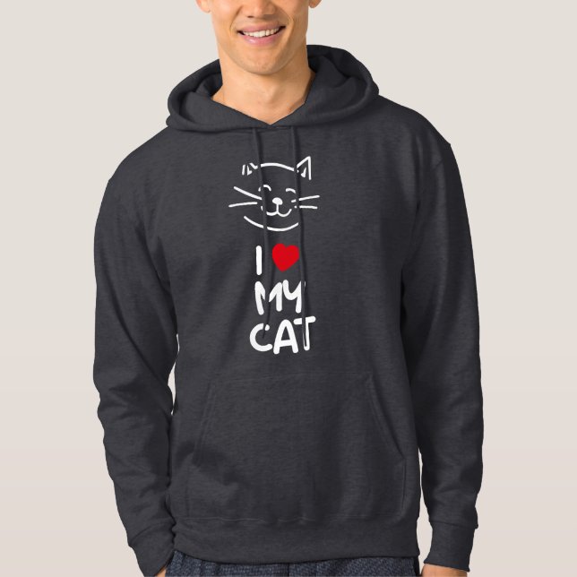 I love my cat hoodie (Vorderseite)