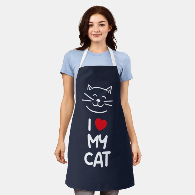 I love my cat schürze (Getragen)