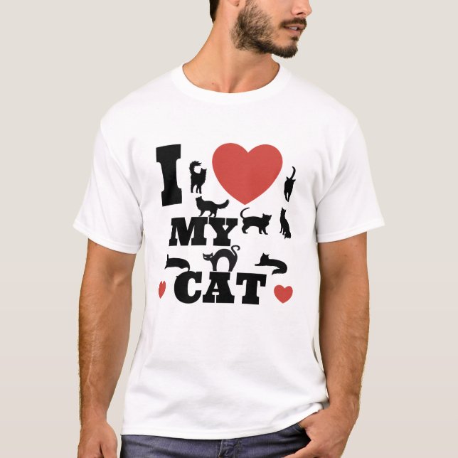 I love my cat T-Shirt (Vorderseite)