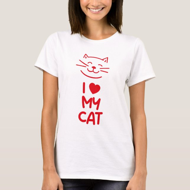 I love my cat T-Shirt (Vorderseite)