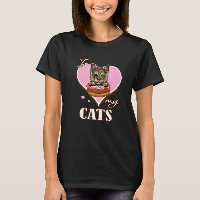 I Love My cats T-Shirt (Vorderseite)