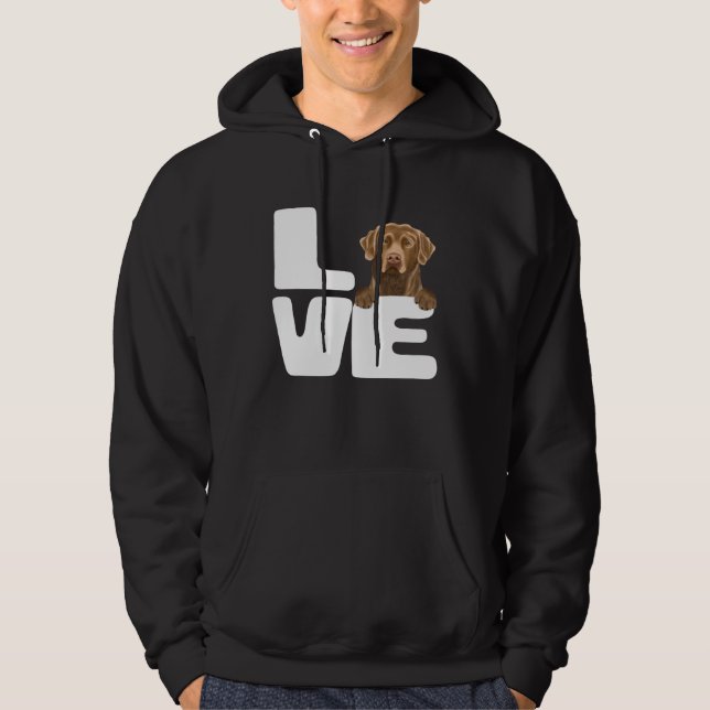 I Love My Chesapeake Bay Retriever Dog Hoodie (Vorderseite)