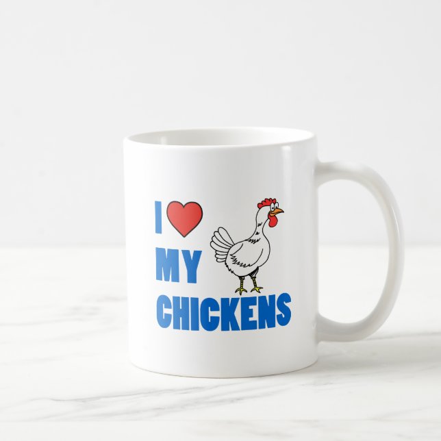 I Love My Chickens mignon mug (Droite)