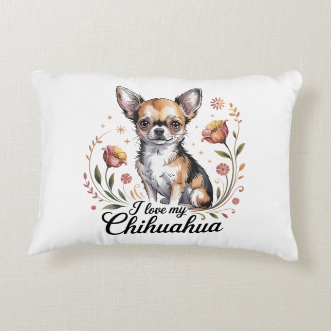 I love my chihuahua  dekokissen (Rückseite)