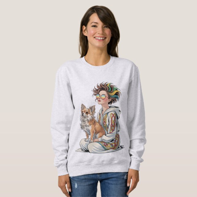  i love my chihuahua  sweatshirt (Vorne ganz)