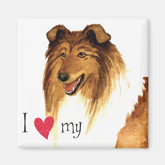 I Love my Collie Magnet (Vorne)