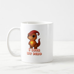 I Love My Dino Becher Kammli mit Herz  Kaffeetasse