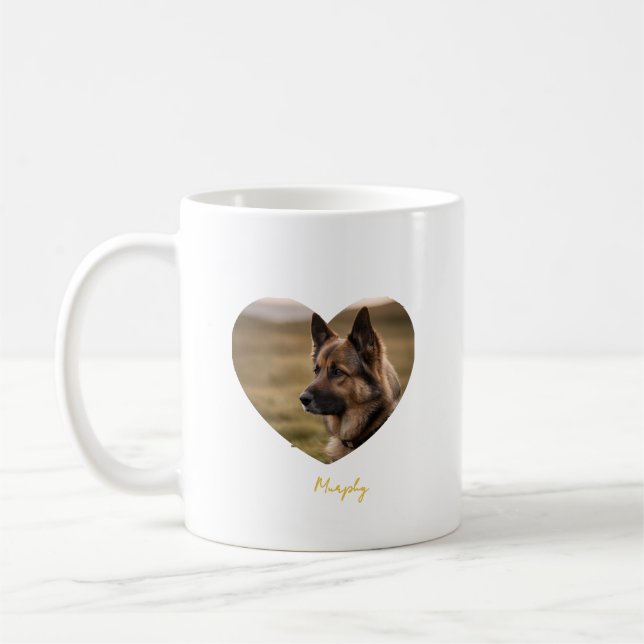 I love my dog customized image and name kaffeetasse (Links)