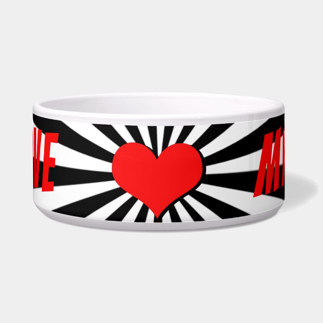 I love my dog mit Herz Napf (Vorderseite)