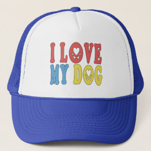 i love my dog truckerkappe