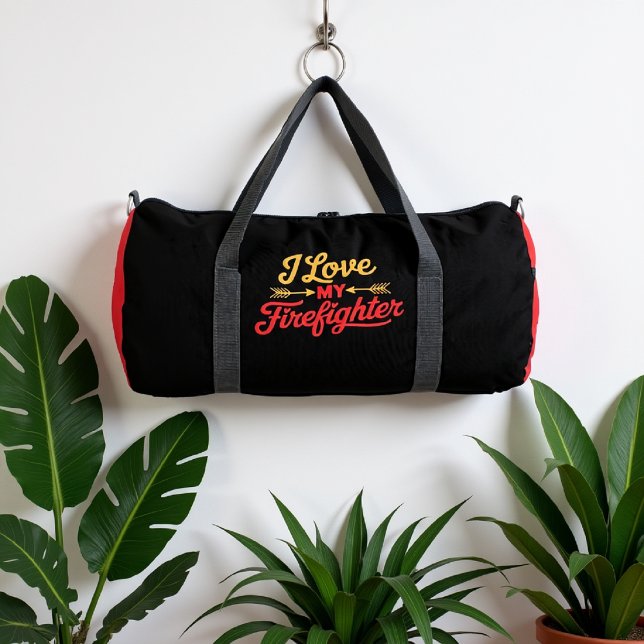 I Love My Firefighter Arrow  Duffle Bag (Von Creator hochgeladen)