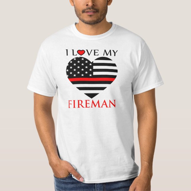 I Love My Fireman - T-shirt femme pompier (Devant)