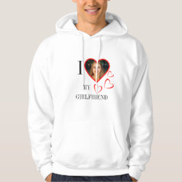  I Love My Girlfriend Custom Heart Your Photo  Hoodie