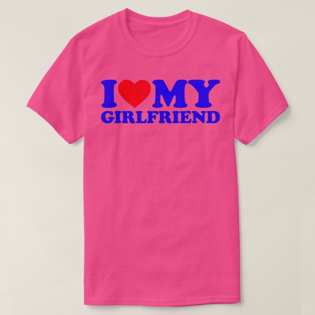 I Love My Girlfriend I Heart My Girlfriend GF (8)  T-Shirt (Design vorne)
