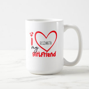 I Love My Girlfriend Photo Cadeau Café Mug