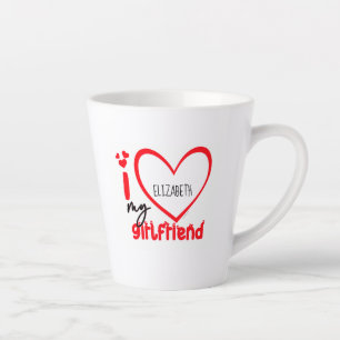 I Love My Girlfriend Photo Cadeau Latte Mug