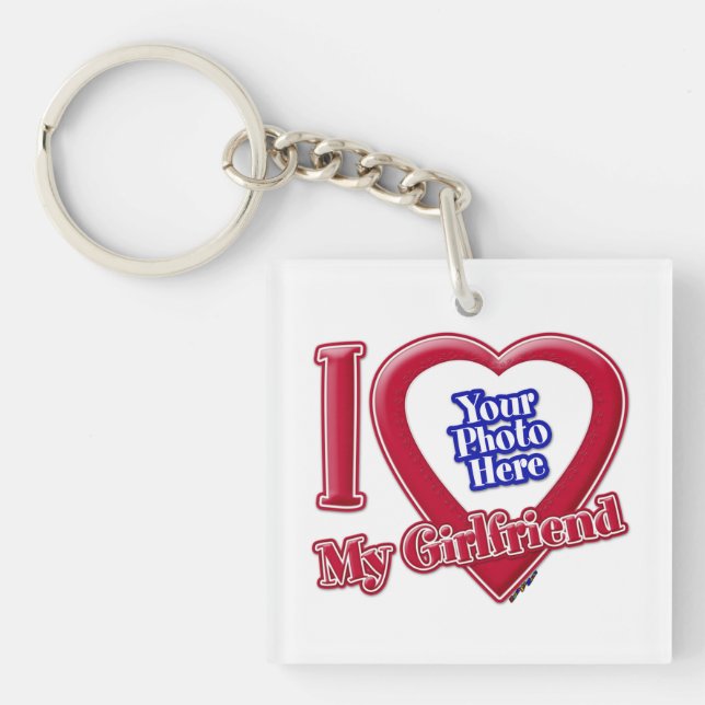 I Love My Girlfriend Photo Red Heart (Devant)