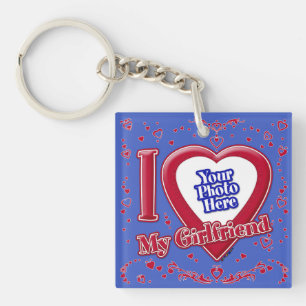 I Love My Girlfriend Photo Red Hearts Deep Royal B
