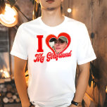 I Love My Girlfriend Red Custom Personalized Shirt<br><div class="desc">love My Girlfriend Custom Personaize Shirt
I love My Girlfriend Custom Personalized Shirt</div>